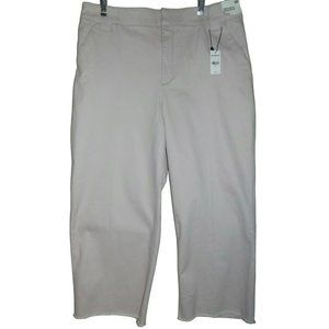 EXPRESS Pink Crop Pants Womens 16 Wide Leg Extreme High Rise xl